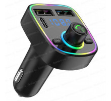FM-модулятор NoName C3BK (BT, microSD, 2xUSB, 1xUSB-C), чёрный