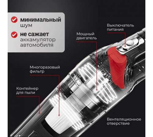 Пылесос для автомобиля мощный беспроводной, автомобильный пылесос