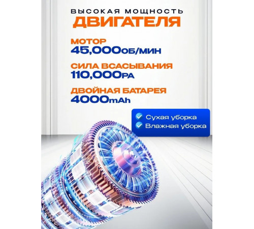 Пылесос для автомобиля / Автомобильный пылесос беспроводной мощный 5 в 1
